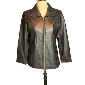 Coldwater Creek Black Leather Jacket